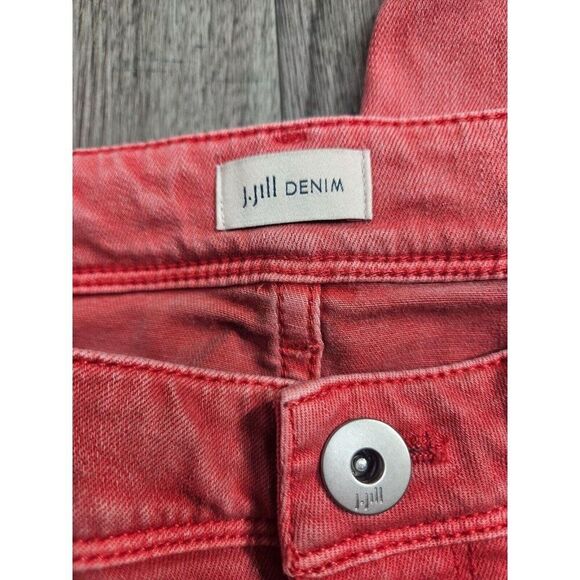 J. Jill Womens Size 2 Petite Pockets Authentic Fit Slim Ankle Pink Denim Jeans - Picture 4 of 13